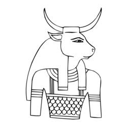 Dessin à colorier: Mythologie Égyptienne (Dieux et Déesses) #111190 - Coloriages à Imprimer Gratuits