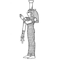 Dessin à colorier: Mythologie Égyptienne (Dieux et Déesses) #111229 - Coloriages à Imprimer Gratuits