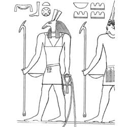 Dessin à colorier: Mythologie Égyptienne (Dieux et Déesses) #111254 - Coloriages à Imprimer Gratuits