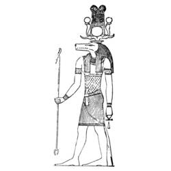 Dessin à colorier: Mythologie Égyptienne (Dieux et Déesses) #111258 - Coloriages à Imprimer Gratuits