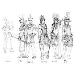 Dessin à colorier: Mythologie Égyptienne (Dieux et Déesses) #111270 - Coloriages à Imprimer Gratuits