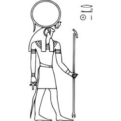 Dessin à colorier: Mythologie Égyptienne (Dieux et Déesses) #111336 - Coloriages à Imprimer Gratuits