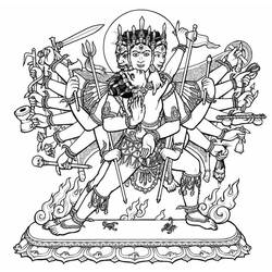 Dessin à colorier: Mythologie Hindou (Dieux et Déesses) #109231 - Coloriages à Imprimer Gratuits
