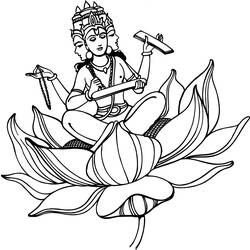 Dessin à colorier: Mythologie Hindou (Dieux et Déesses) #109234 - Coloriages à Imprimer Gratuits