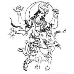 Dessin à colorier: Mythologie Hindou (Dieux et Déesses) #109240 - Coloriages à Imprimer Gratuits