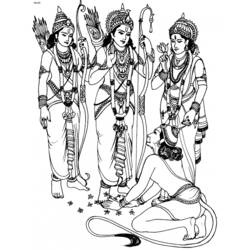 Dessin à colorier: Mythologie Hindou (Dieux et Déesses) #109295 - Coloriages à Imprimer Gratuits