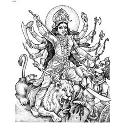 Dessin à colorier: Mythologie Hindou (Dieux et Déesses) #109297 - Coloriages à Imprimer Gratuits