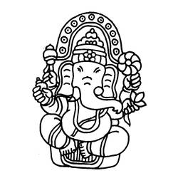 Dessin à colorier: Mythologie Hindou (Dieux et Déesses) #109316 - Coloriages à Imprimer Gratuits