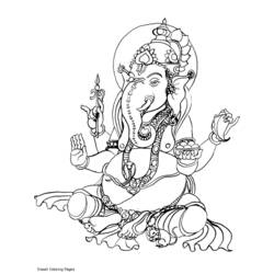 Dessin à colorier: Mythologie Hindou (Dieux et Déesses) #109437 - Coloriages à Imprimer Gratuits