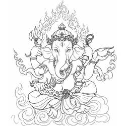 Dessin à colorier: Mythologie Hindou (Dieux et Déesses) #109539 - Coloriages à Imprimer Gratuits