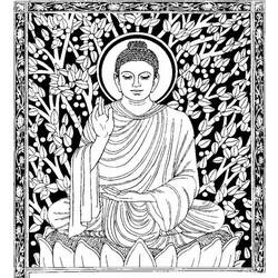 Dessin à colorier: Mythologie Hindou: Bouddha (Dieux et Déesses) #89504 - Coloriages à Imprimer Gratuits