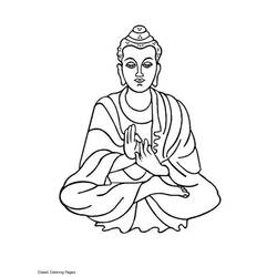 Dessin à colorier: Mythologie Hindou: Bouddha (Dieux et Déesses) #89506 - Coloriages à Imprimer Gratuits