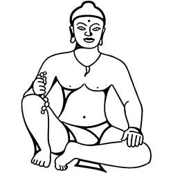 Dessin à colorier: Mythologie Hindou: Bouddha (Dieux et Déesses) #89507 - Coloriages à Imprimer Gratuits