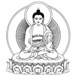 Dessin à colorier: Mythologie Hindou: Bouddha (Dieux et Déesses) #89525 - Coloriages à Imprimer Gratuits