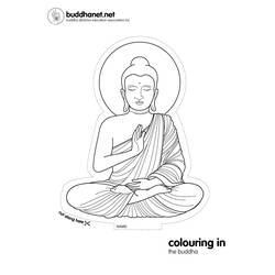 Dessin à colorier: Mythologie Hindou: Bouddha (Dieux et Déesses) #89532 - Coloriages à Imprimer Gratuits