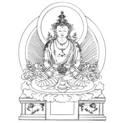 Dessin à colorier: Mythologie Hindou: Bouddha (Dieux et Déesses) #89533 - Coloriages à Imprimer Gratuits