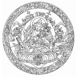 Dessin à colorier: Mythologie Hindou: Bouddha (Dieux et Déesses) #89536 - Coloriages à Imprimer Gratuits
