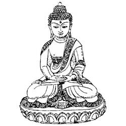 Dessin à colorier: Mythologie Hindou: Bouddha (Dieux et Déesses) #89549 - Coloriages à Imprimer Gratuits