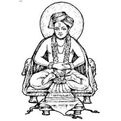 Dessin à colorier: Mythologie Hindou: Bouddha (Dieux et Déesses) #89554 - Coloriages à Imprimer Gratuits
