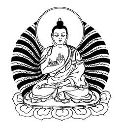 Dessin à colorier: Mythologie Hindou: Bouddha (Dieux et Déesses) #89576 - Coloriages à Imprimer Gratuits