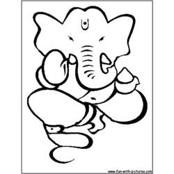 Dessin à colorier: Mythologie Hindou: Ganesh (Dieux et Déesses) #96858 - Coloriages à Imprimer Gratuits