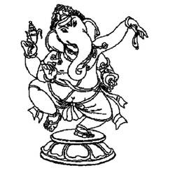 Dessin à colorier: Mythologie Hindou: Ganesh (Dieux et Déesses) #96888 - Coloriages à Imprimer Gratuits