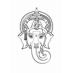 Dessin à colorier: Mythologie Hindou: Ganesh (Dieux et Déesses) #96920 - Coloriages à Imprimer Gratuits