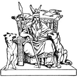 Dessin à colorier: Mythologie Nordique (Dieux et Déesses) #110465 - Coloriages à Imprimer Gratuits