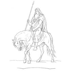 Dessin à colorier: Mythologie Nordique (Dieux et Déesses) #110543 - Coloriages à Imprimer Gratuits