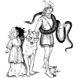 Dessin à colorier: Mythologie Nordique (Dieux et Déesses) #110823 - Coloriages à Imprimer Gratuits