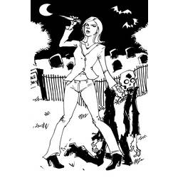 Dessin à colorier: Buffy contre les vampires (Émissions de Télévision) #152697 - Coloriages à Imprimer Gratuits