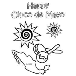 Dessin à colorier: Cinco de Mayo (Fêtes et Occasions spéciales) #59979 - Coloriages à Imprimer Gratuits