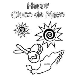 Dessin à colorier: Cinco de Mayo (Fêtes et Occasions spéciales) #60010 - Coloriages à Imprimer Gratuits