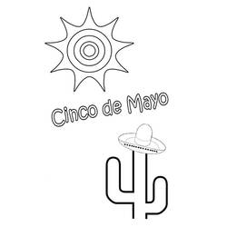 Dessin à colorier: Cinco de Mayo (Fêtes et Occasions spéciales) #60026 - Coloriages à Imprimer Gratuits