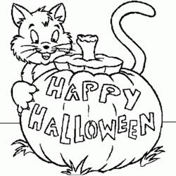 Dessin à colorier: Halloween (Fêtes et Occasions spéciales) #55150 - Coloriages à Imprimer Gratuits