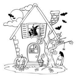 Dessin à colorier: Halloween (Fêtes et Occasions spéciales) #55383 - Coloriages à Imprimer Gratuits