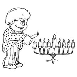 Dessin à colorier: Hanoucca (Fêtes et Occasions spéciales) #59620 - Coloriages à Imprimer Gratuits