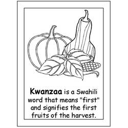 Dessin à colorier: Kwanzaa (Fêtes et Occasions spéciales) #60420 - Coloriages à Imprimer Gratuits