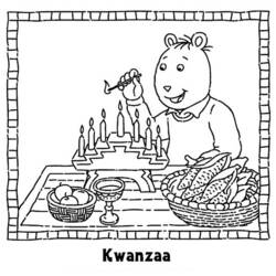 Dessin à colorier: Kwanzaa (Fêtes et Occasions spéciales) #60431 - Coloriages à Imprimer Gratuits
