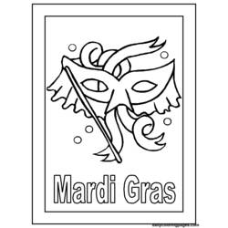 Dessin à colorier: Mardi Gras (Fêtes et Occasions spéciales) #60613 - Coloriages à Imprimer Gratuits