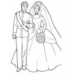 Dessin à colorier: Mariage (Fêtes et Occasions spéciales) #55946 - Coloriages à Imprimer Gratuits