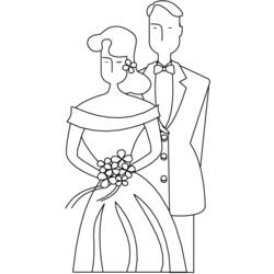 Dessin à colorier: Mariage (Fêtes et Occasions spéciales) #55992 - Coloriages à Imprimer Gratuits