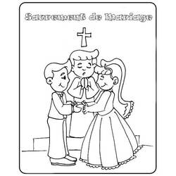 Dessin à colorier: Mariage (Fêtes et Occasions spéciales) #56009 - Coloriages à Imprimer Gratuits
