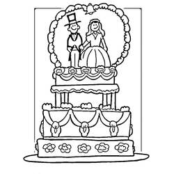 Dessin à colorier: Mariage (Fêtes et Occasions spéciales) #56017 - Coloriages à Imprimer Gratuits