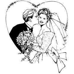 Dessin à colorier: Mariage (Fêtes et Occasions spéciales) #56203 - Coloriages à Imprimer Gratuits