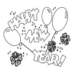 Dessin à colorier: Nouvel An (Fêtes et Occasions spéciales) #60748 - Coloriages à Imprimer Gratuits