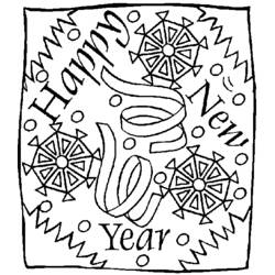 Dessin à colorier: Nouvel An (Fêtes et Occasions spéciales) #60755 - Coloriages à Imprimer Gratuits
