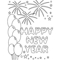 Dessin à colorier: Nouvel An (Fêtes et Occasions spéciales) #60762 - Coloriages à Imprimer Gratuits