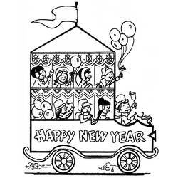 Dessin à colorier: Nouvel An (Fêtes et Occasions spéciales) #60960 - Coloriages à Imprimer Gratuits
