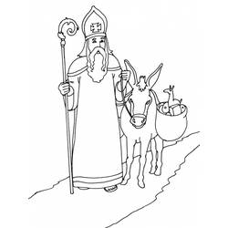 Dessin à colorier: Saint Nicolas (Fêtes et Occasions spéciales) #59133 - Coloriages à Imprimer Gratuits